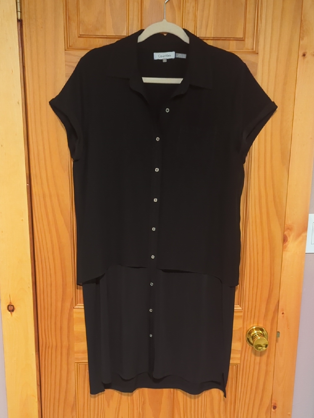 Calvin Klein Black Classic Button-Front Dress